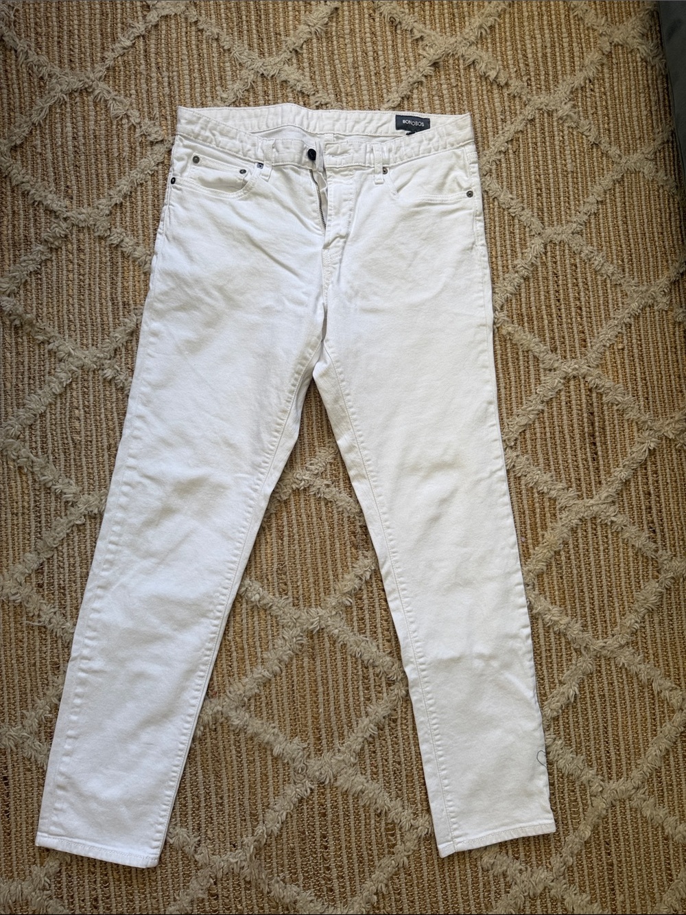 Bonobos White Skinny Jeans - Men's Slim Taper